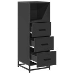 vidaXL Dulap de baie negru 35x37,5x100 cm lemn prelucrat