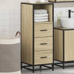vidaXL Dulap de baie stejar Sonoma 35x37,5x100 cm lemn prelucrat vidaXL Dulap de baie stejar Sonoma 35x37,5x100 cm lemn prelucrat