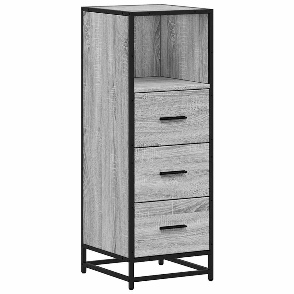 vidaXL Dulap de baie, gri sonoma, 65x33x60 cm, lemn prelucrat