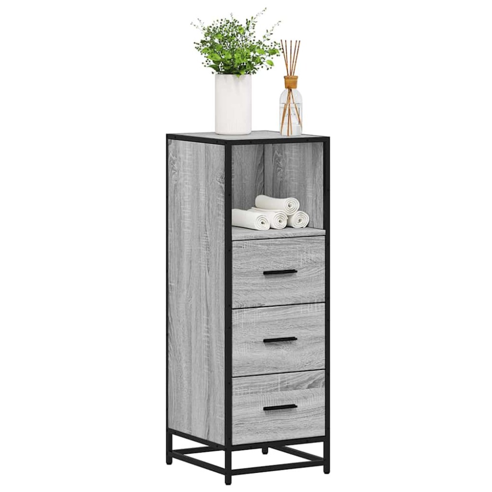 vidaXL Dulap de baie, gri sonoma, 65x33x60 cm, lemn prelucrat
