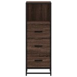 vidaXL Dulap de baie, stejar maro, 35x37,5x100 cm, lemn prelucrat