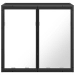 vidaXL Dulap cu oglindă pentru baie neagră 65x20x60 cm lemn prelucrat vidaXL Dulap cu oglindă pentru baie neagră 65x20x60 cm lemn prelucrat