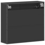 vidaXL Dulap cu oglindă pentru baie neagră 65x20x60 cm lemn prelucrat vidaXL Dulap cu oglindă pentru baie neagră 65x20x60 cm lemn prelucrat