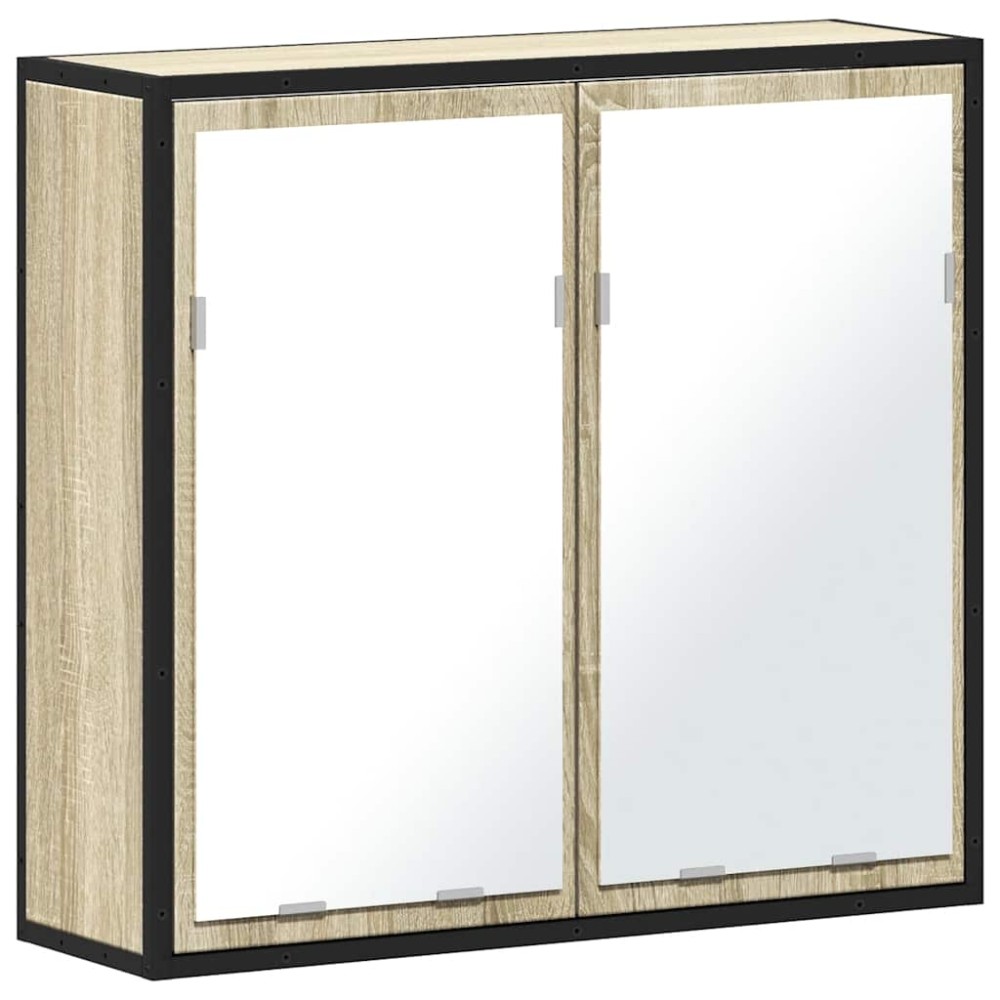 vidaXL Dulap baie cu oglindă stejar sonoma 65x20x60 cm lemn compozit