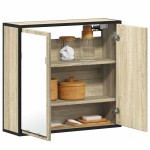 vidaXL Dulap baie cu oglindă stejar sonoma 65x20x60 cm lemn compozit vidaXL Dulap baie cu oglindă stejar sonoma 65x20x60 cm lemn compozit
