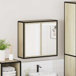 vidaXL Dulap baie cu oglindă stejar sonoma 65x20x60 cm lemn compozit vidaXL Dulap baie cu oglindă stejar sonoma 65x20x60 cm lemn compozit