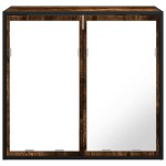 vidaXL Dulap baie cu oglindă stejar fumuriu 65x20x60 cm lemn compozit vidaXL Dulap baie cu oglindă stejar fumuriu 65x20x60 cm lemn compozit