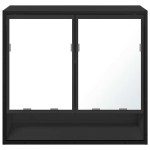 vidaXL Dulap cu oglindă pentru baie neagră 65x20x60 cm lemn prelucrat vidaXL Dulap cu oglindă pentru baie neagră 65x20x60 cm lemn prelucrat
