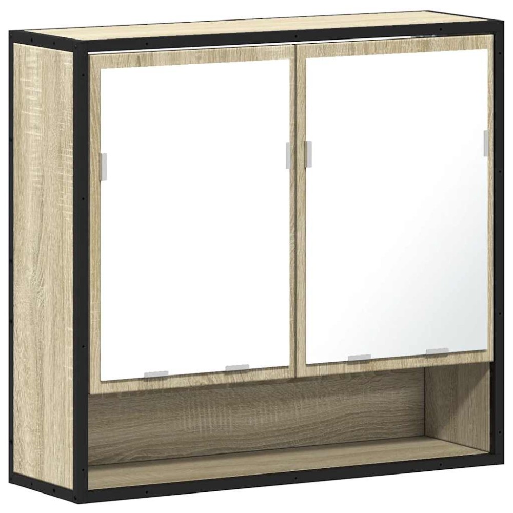 vidaXL Dulap baie cu oglindă stejar sonoma 65x20x60 cm lemn compozit