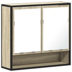 vidaXL Dulap baie cu oglindă stejar sonoma 65x20x60 cm lemn compozit