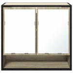 vidaXL Dulap baie cu oglindă stejar sonoma 65x20x60 cm lemn compozit