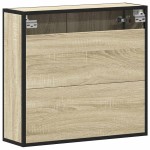vidaXL Dulap baie cu oglindă stejar sonoma 65x20x60 cm lemn compozit