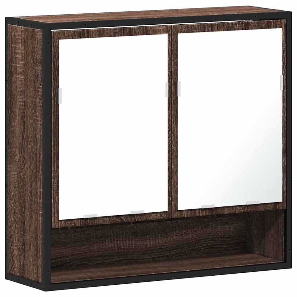 vidaXL Dulap de baie cu oglindă stejar maro 65x20x60 cm lemn compozit