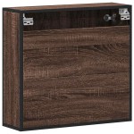 vidaXL Dulap de baie cu oglindă stejar maro 65x20x60 cm lemn compozit vidaXL Dulap de baie cu oglindă stejar maro 65x20x60 cm lemn compozit