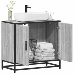 vidaXL Dulap pentru chiuvetă de baie gri Sonoma 65x33x60 cm lemn vidaXL Dulap pentru chiuvetă de baie gri Sonoma 65x33x60 cm lemn