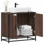 vidaXL Dulap pentru chiuvetă de baie stejar maro 65x33x60 cm lemn vidaXL Dulap pentru chiuvetă de baie stejar maro 65x33x60 cm lemn
