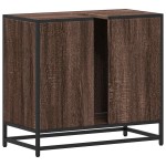 vidaXL Dulap pentru chiuvetă de baie stejar maro 65x33x60 cm lemn vidaXL Dulap pentru chiuvetă de baie stejar maro 65x33x60 cm lemn