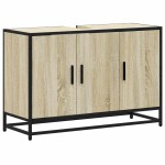 vidaXL Dulap pentru chiuveta de baie stejar Sonoma 90x33x60 cm lemn vidaXL Dulap pentru chiuveta de baie stejar Sonoma 90x33x60 cm lemn