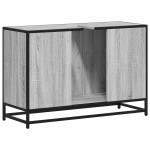vidaXL Dulap pentru chiuvetă de baie gri Sonoma 90x33x60 cm lemn vidaXL Dulap pentru chiuvetă de baie gri Sonoma 90x33x60 cm lemn