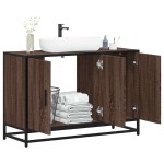vidaXL Dulap pentru chiuvetă de baie stejar maro 90x33x60 cm lemn vidaXL Dulap pentru chiuvetă de baie stejar maro 90x33x60 cm lemn