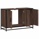 vidaXL Dulap pentru chiuvetă de baie stejar maro 90x33x60 cm lemn vidaXL Dulap pentru chiuvetă de baie stejar maro 90x33x60 cm lemn