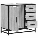 vidaXL Dulap pentru chiuvetă de baie gri Sonoma 65x33x60 cm lemn vidaXL Dulap pentru chiuvetă de baie gri Sonoma 65x33x60 cm lemn