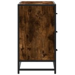 vidaXL Dulap chiuveta de baie stejar fumuriu 80x33x60 cm lemn compozit