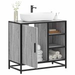 vidaXL Dulap pentru chiuvetă de baie gri Sonoma 65x33x60 cm lemn vidaXL Dulap pentru chiuvetă de baie gri Sonoma 65x33x60 cm lemn