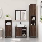 vidaXL Dulap pentru chiuvetă de baie stejar maro 65x33x60 cm lemn vidaXL Dulap pentru chiuvetă de baie stejar maro 65x33x60 cm lemn