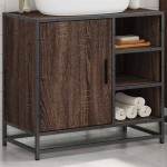 vidaXL Dulap pentru chiuvetă de baie stejar maro 65x33x60 cm lemn vidaXL Dulap pentru chiuvetă de baie stejar maro 65x33x60 cm lemn