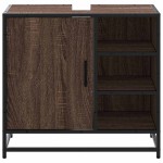 vidaXL Dulap pentru chiuvetă de baie stejar maro 65x33x60 cm lemn vidaXL Dulap pentru chiuvetă de baie stejar maro 65x33x60 cm lemn