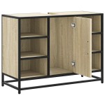 vidaXL Dulap chiuveta de baie, stejar sonoma, 80x33x60cm lemn compozit