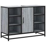 vidaXL Dulap chiuveta de baie, gri sonoma, 80x33x60 cm, lemn compozit vidaXL Dulap chiuveta de baie, gri sonoma, 80x33x60 cm, lemn compozit