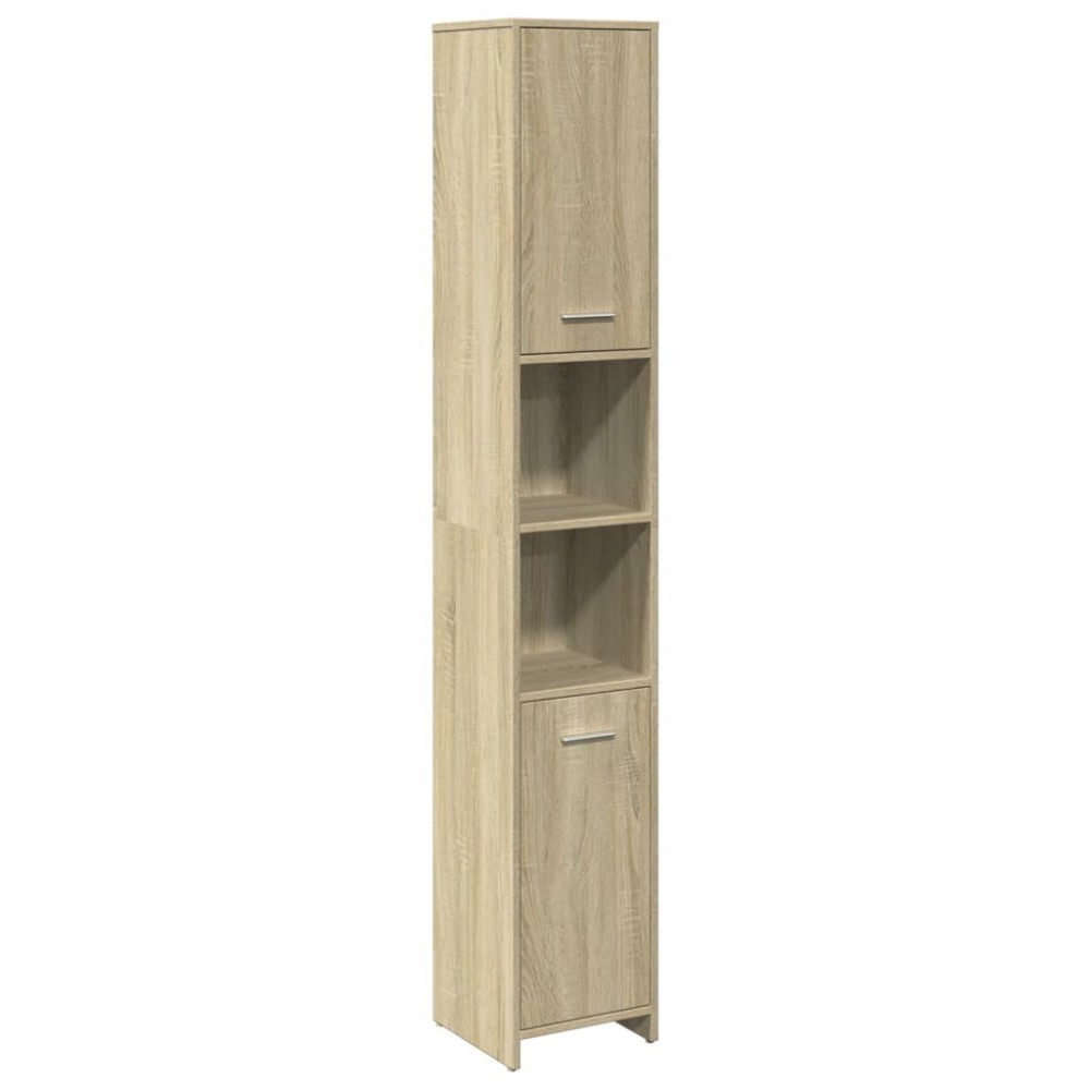 vidaXL Dulap de baie, stejar sonoma, 30x30x183,5 cm, PAL