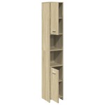 vidaXL Dulap de baie, stejar sonoma, 30x30x183,5 cm, PAL