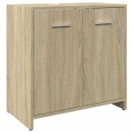 vidaXL Dulap chiuvetă baie, stejar sonoma, 60x33x60 cm, lemn prelucrat vidaXL Dulap chiuvetă baie, stejar sonoma, 60x33x60 cm, lemn prelucrat