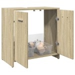 vidaXL Dulap chiuvetă baie, stejar sonoma, 60x33x60 cm, lemn prelucrat vidaXL Dulap chiuvetă baie, stejar sonoma, 60x33x60 cm, lemn prelucrat