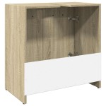 vidaXL Dulap chiuvetă baie, stejar sonoma, 60x33x60 cm, lemn prelucrat vidaXL Dulap chiuvetă baie, stejar sonoma, 60x33x60 cm, lemn prelucrat
