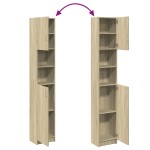 vidaXL Dulap de baie, stejar Sonoma, 32x25,5x190 cm, PAL vidaXL Dulap de baie, stejar Sonoma, 32x25,5x190 cm, PAL