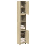 vidaXL Dulap de baie, stejar sonoma, 30x30x183,5 cm, PAL