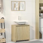 vidaXL Set mobilier de baie, 2 piese, stejar sonoma, lemn prelucrat vidaXL Set mobilier de baie, 2 piese, stejar sonoma, lemn prelucrat