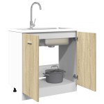 vidaXL Dulap inferior “Lyon”, stejar sonoma, 80x46x81,5 cm
