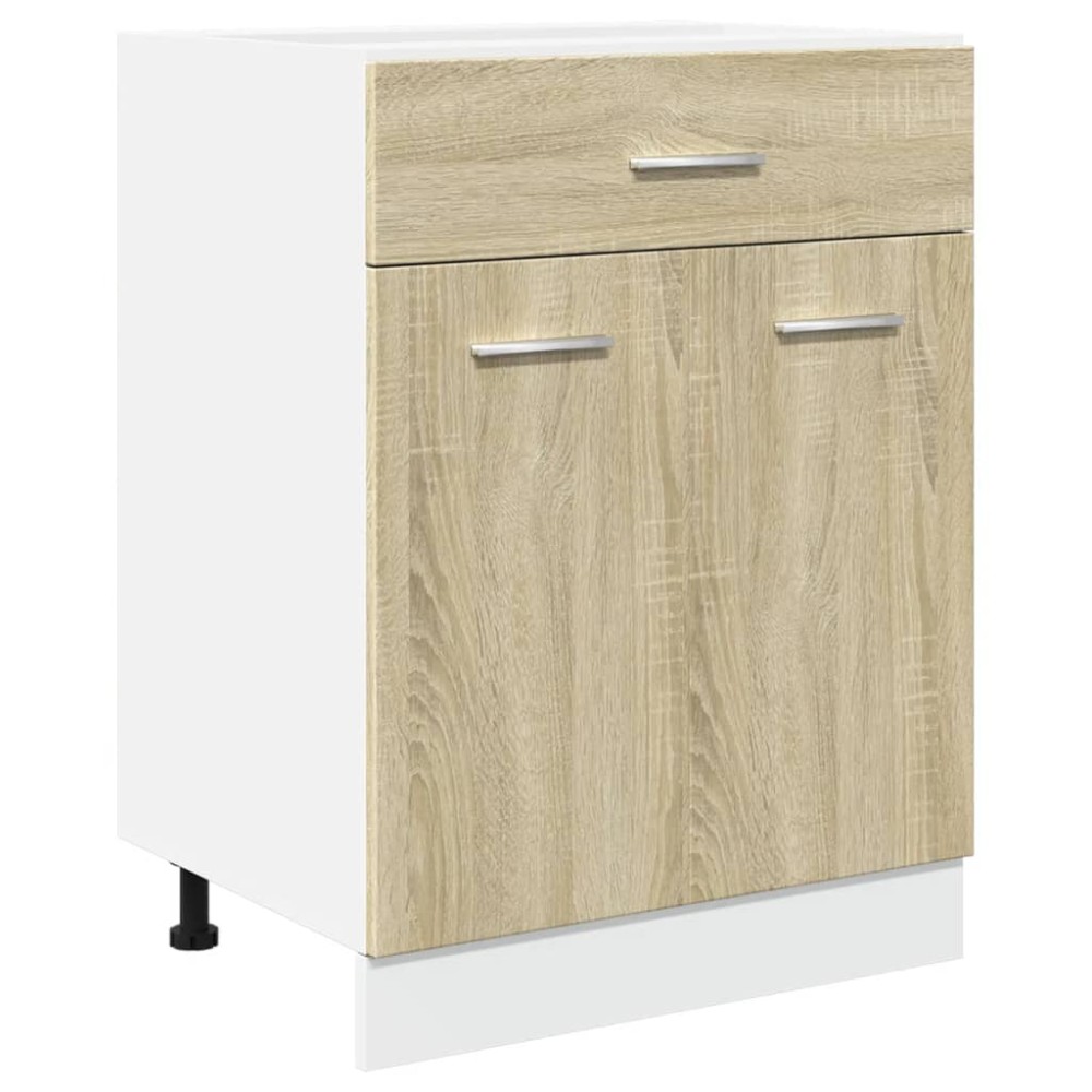 vidaXL Dulap inferior cu sertar “Lyon”, stejar Sonoma, 60x46x81,5 cm
