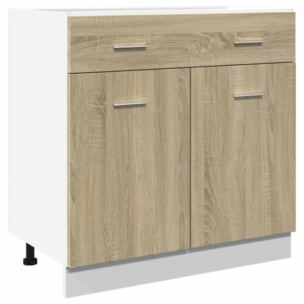 vidaXL Dulap inferior cu sertar “Lyon”, stejar Sonoma, 80x46x81,5 cm
