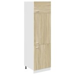 vidaXL Dulap pentru frigider “Lyon”, stejar Sonoma, 60 x 57 x 207 cm vidaXL Dulap pentru frigider “Lyon”, stejar Sonoma, 60 x 57 x 207 cm