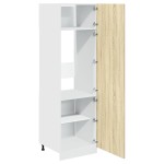vidaXL Dulap pentru frigider “Lyon”, stejar Sonoma, 60 x 57 x 207 cm vidaXL Dulap pentru frigider “Lyon”, stejar Sonoma, 60 x 57 x 207 cm