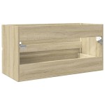 vidaXL Dulap de chiuvetă, stejar sonoma, 90x38,5x45 cm, PAL vidaXL Dulap de chiuvetă, stejar sonoma, 90x38,5x45 cm, PAL