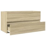 vidaXL Dulap de chiuvetă, stejar sonoma, 90x38,5x45 cm, PAL vidaXL Dulap de chiuvetă, stejar sonoma, 90x38,5x45 cm, PAL