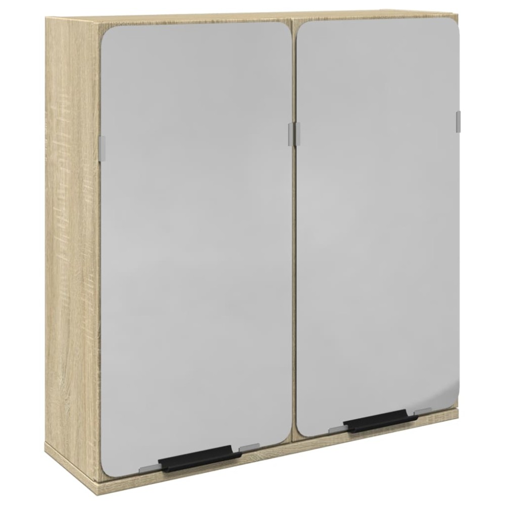 vidaXL Dulap oglindă baie stejar sonoma 64,5x20x66,5 cm lemn prelucrat
