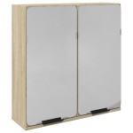 vidaXL Dulap oglindă baie stejar sonoma 64,5x20x66,5 cm lemn prelucrat vidaXL Dulap oglindă baie stejar sonoma 64,5x20x66,5 cm lemn prelucrat